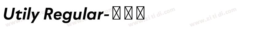 Utily Regular字体转换